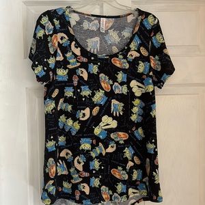 Lularoe classic tee, Toy Story print, polyester, sz med